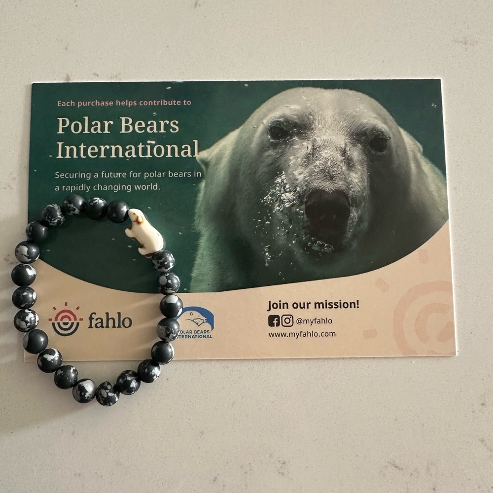 Black and White Beaded Bracelet